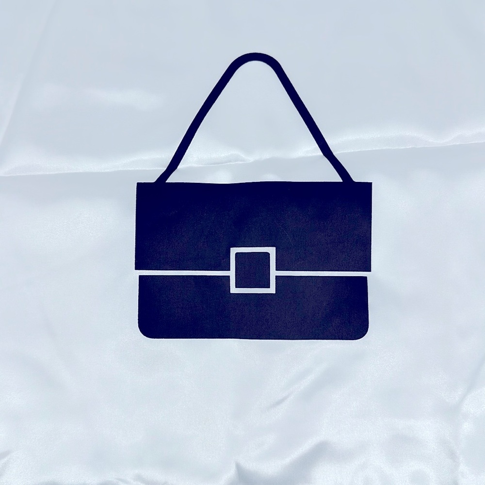 NWOT Medium Unbranded Silk Dust Bag, White - Picture 2 of 4